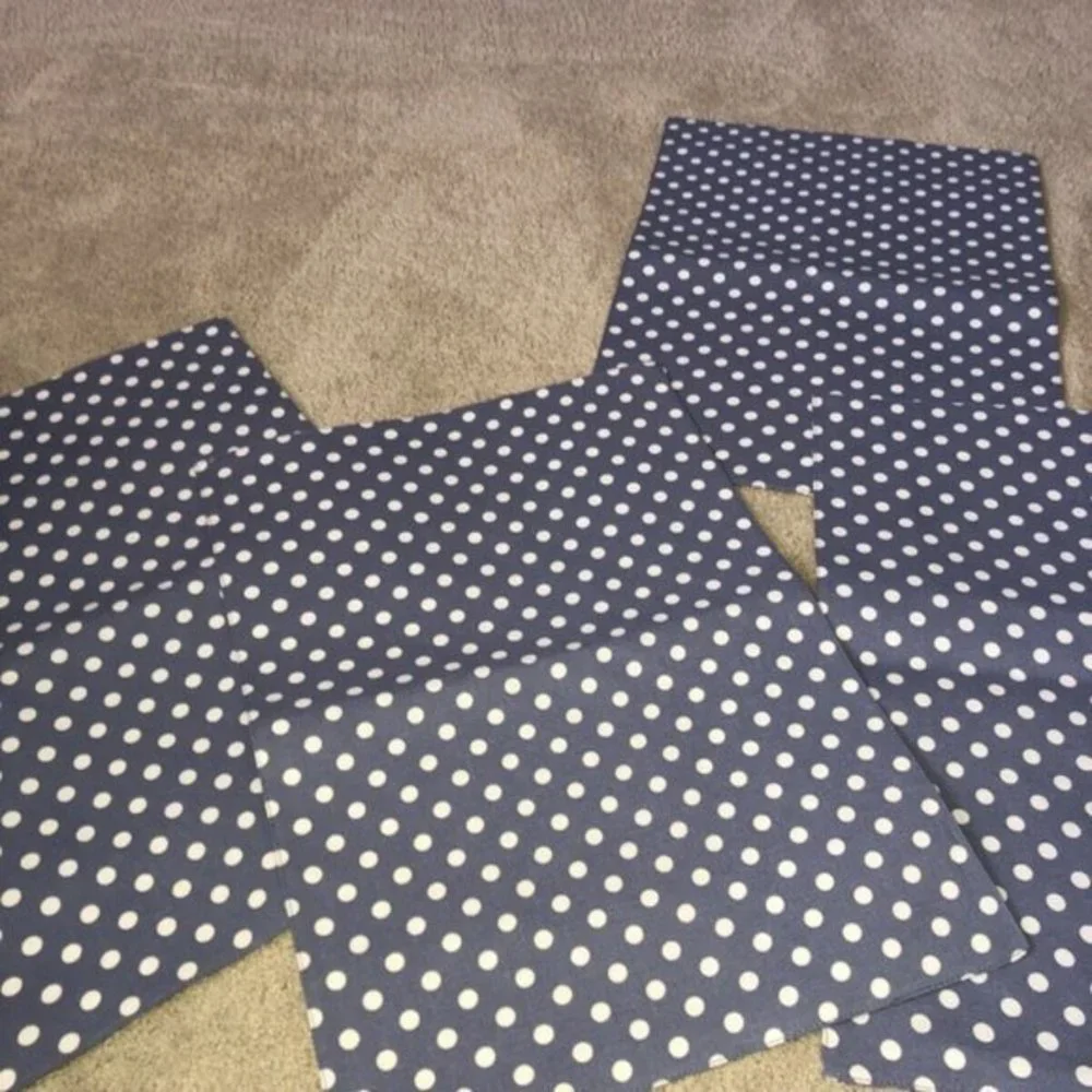 Spring Summer Easter‎ Placemats Table Mats set (4) Polka Dots Blue White